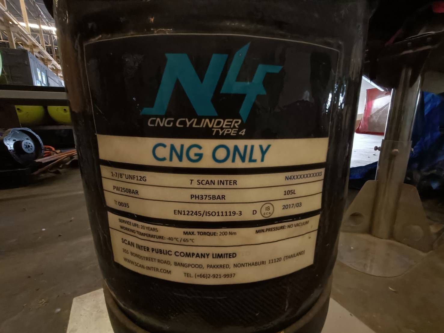 ถังแรงดันสูงแบบคอมโพสิตสำหรับก๊าซธรรมชาติอัด (CNG) และไฮโดรเจน (H₂)